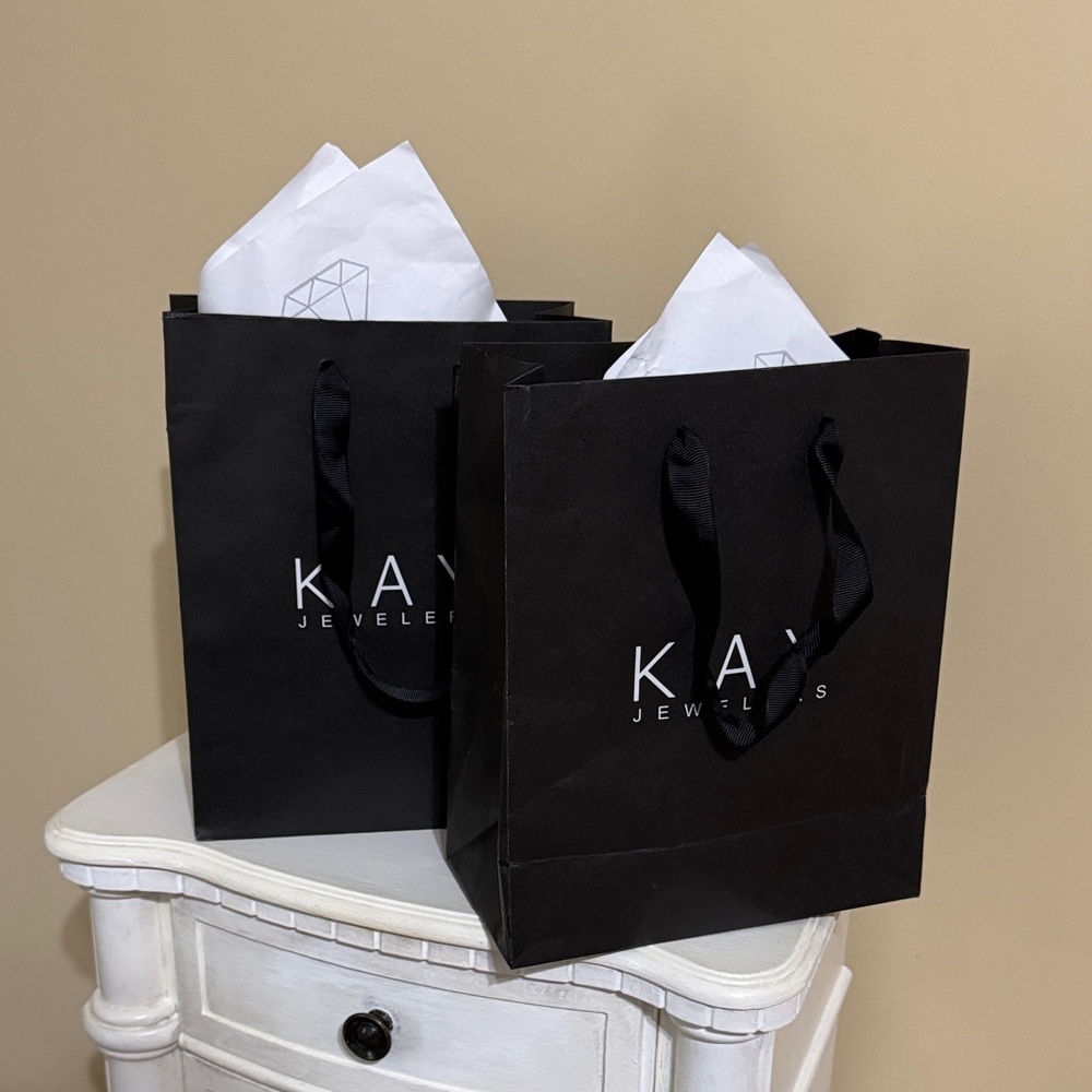 Kay Jewelers Black Set of 2 Shopping Bags